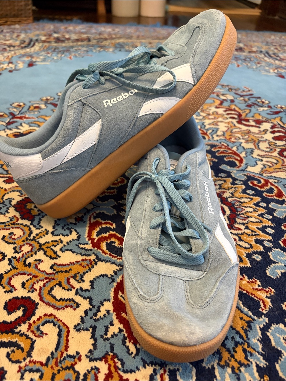 Reebok Smash Edge Soft Slate White Gum Sneakers Men’s Size 12 Suede Shoes